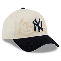 Men's New Era Stone New York Yankees Western Stitch 9FORTY A-Frame Adjustable Hat
