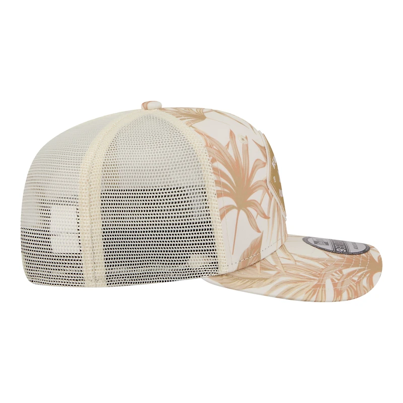 Men's New Era  Tan New York Yankees Tonal Palm COOLERA 9SEVENTY Adjustable Trucker Hat