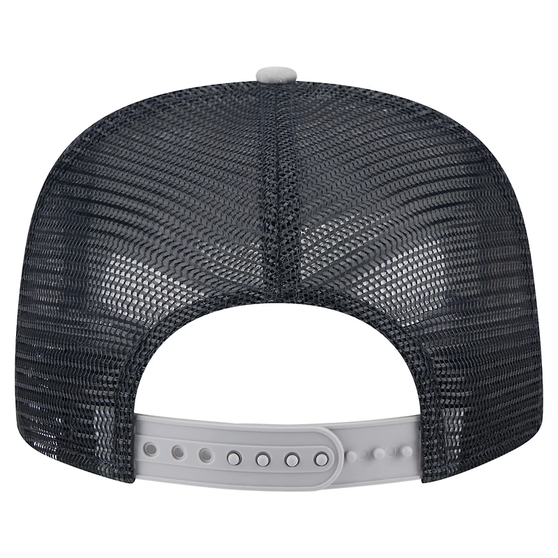 Men's New Era White/Gray New York Yankees Retro Script Trucker 9FIFTY Snapback Hat