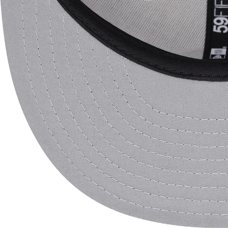 Casquette ajustée 59FIFTY pour entraînement au bâton sur le terrain des New York Yankees 2023 Era homme, blanc/bleu marine