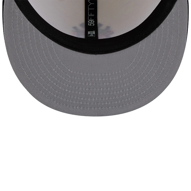 Men's New Era White/Navy York Yankees Blossom 59FIFTY Fitted Hat