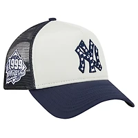 Casquette réglable 9FORTY New Era New York Yankees Checkered Flag A-Frame Trucker pour hommes