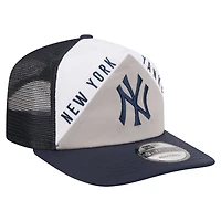 Men's New Era White/Navy New York Yankees Retro Cut 19TWENTY Adjustable Trucker Hat