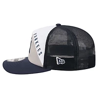 Men's New Era White/Navy New York Yankees Retro Cut 19TWENTY Adjustable Trucker Hat