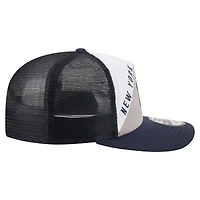 Men's New Era White/Navy New York Yankees Retro Cut 19TWENTY Adjustable Trucker Hat