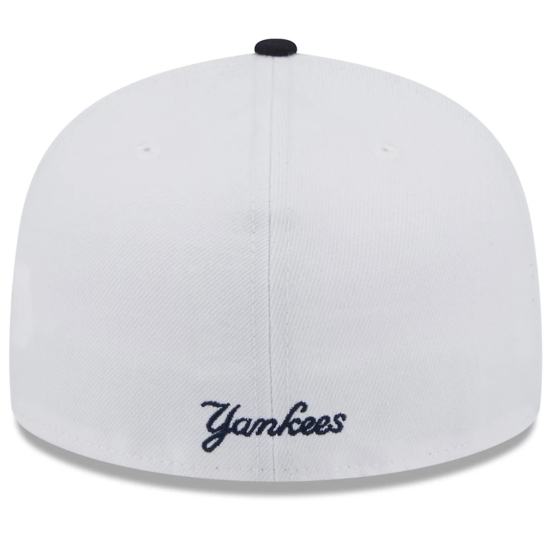 Casquette ajustée 59FIFTY New York Yankees State Era pour homme, blanc/bleu marine