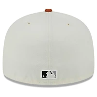 Men's New Era White/Orange York Yankees Rustic 2-Tone 59FIFTY Fitted Hat