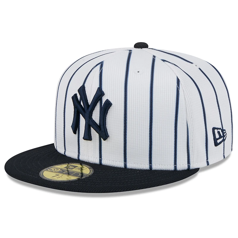 Men's New Era White York Yankees 2025 Spring Training 59FIFTY Fitted Hat