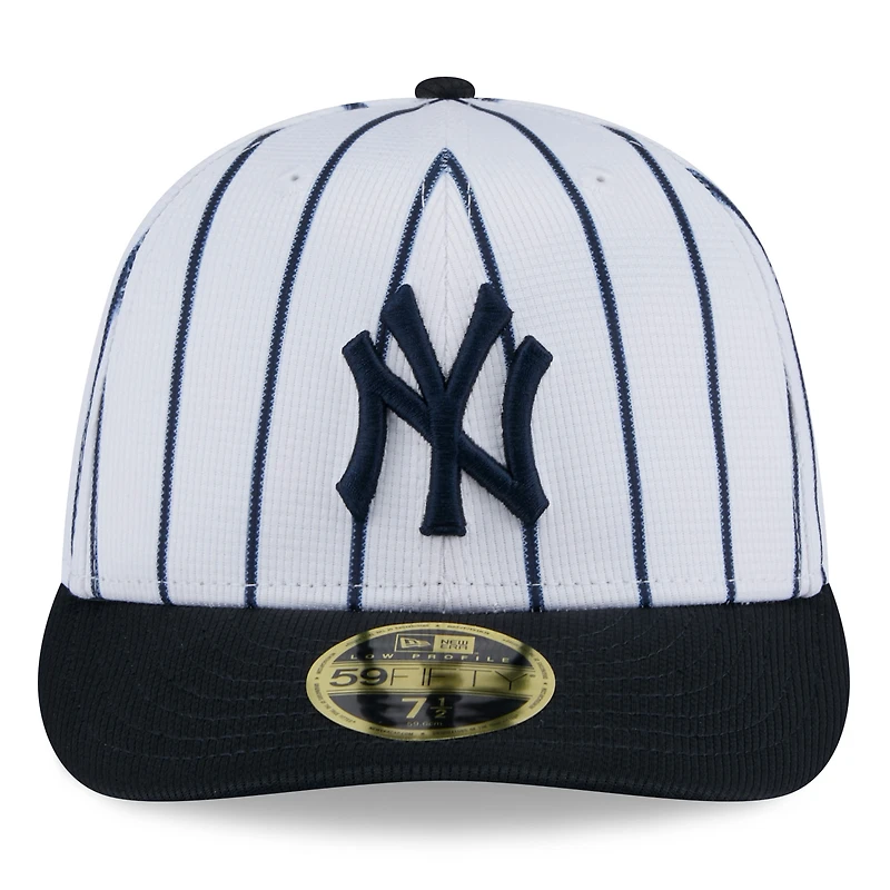 Men's New Era White York Yankees 2025 Spring Training Low Profile 59FIFTY Fitted Hat