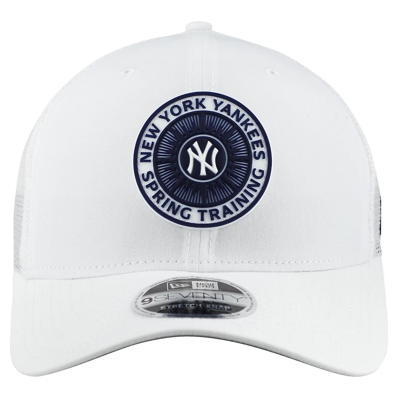 Men's New Era White New York Yankees 2026 Spring Training Fan Pack 9SEVENTY Adjustable Trucker Hat