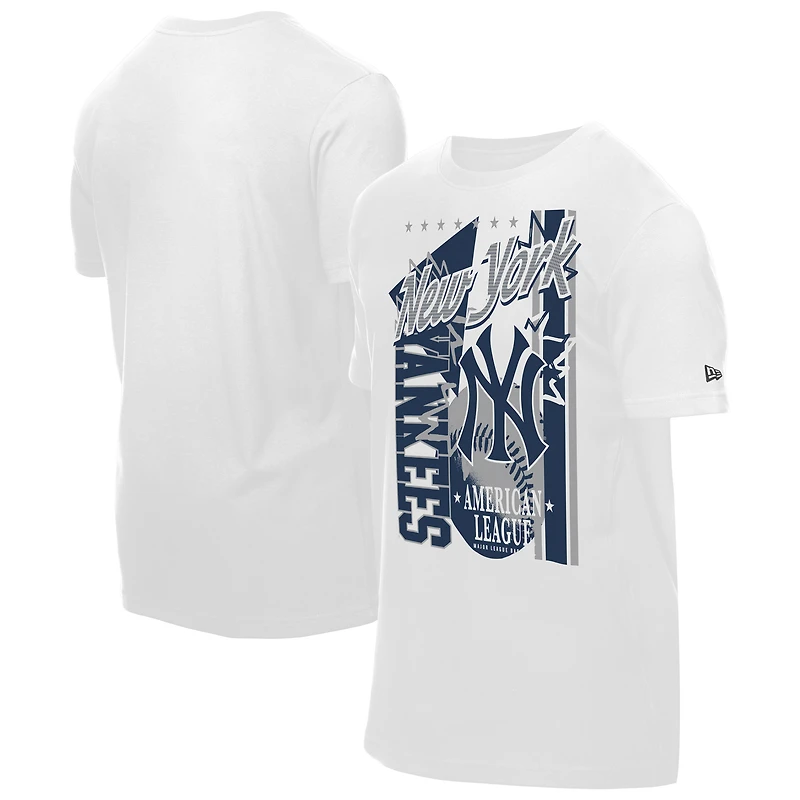 Men's New Era White York Yankees Big Graphic Domestic T-Shirt
