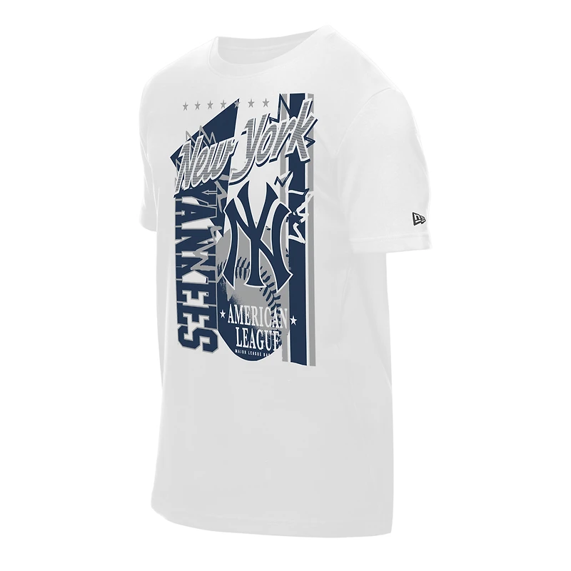 Men's New Era White York Yankees Big Graphic Domestic T-Shirt