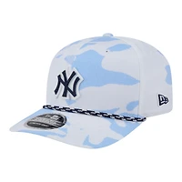 Casquette ajustable New Era blanche New York Yankees Camo Rope 9SEVENTY pour homme