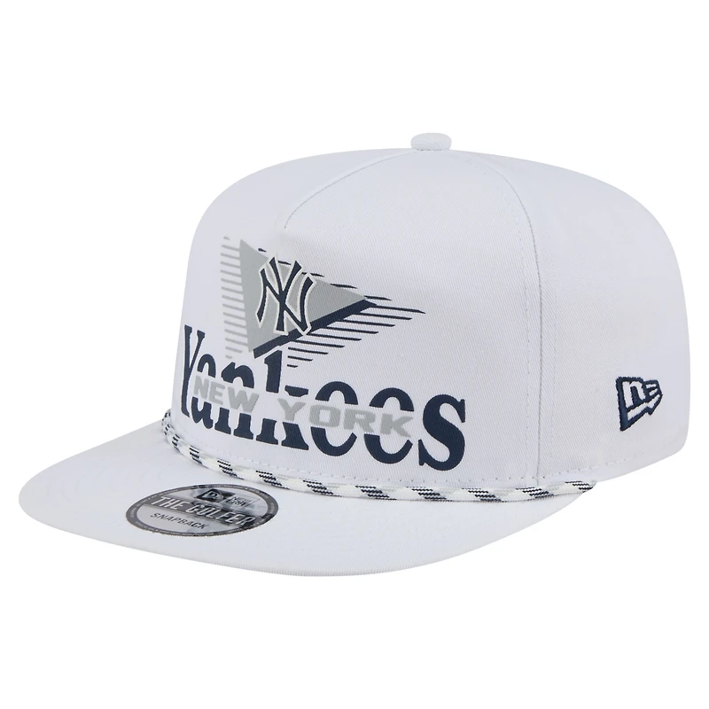 Men's New Era White New York Yankees Collide Golfer Snapback Hat