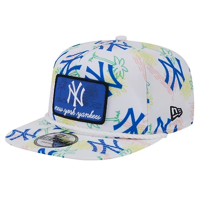 Men's New Era White New York Yankees Islander Golfer Snapback Hat