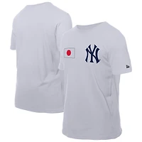 Men's New Era White York Yankees Japanese Flag T-Shirt