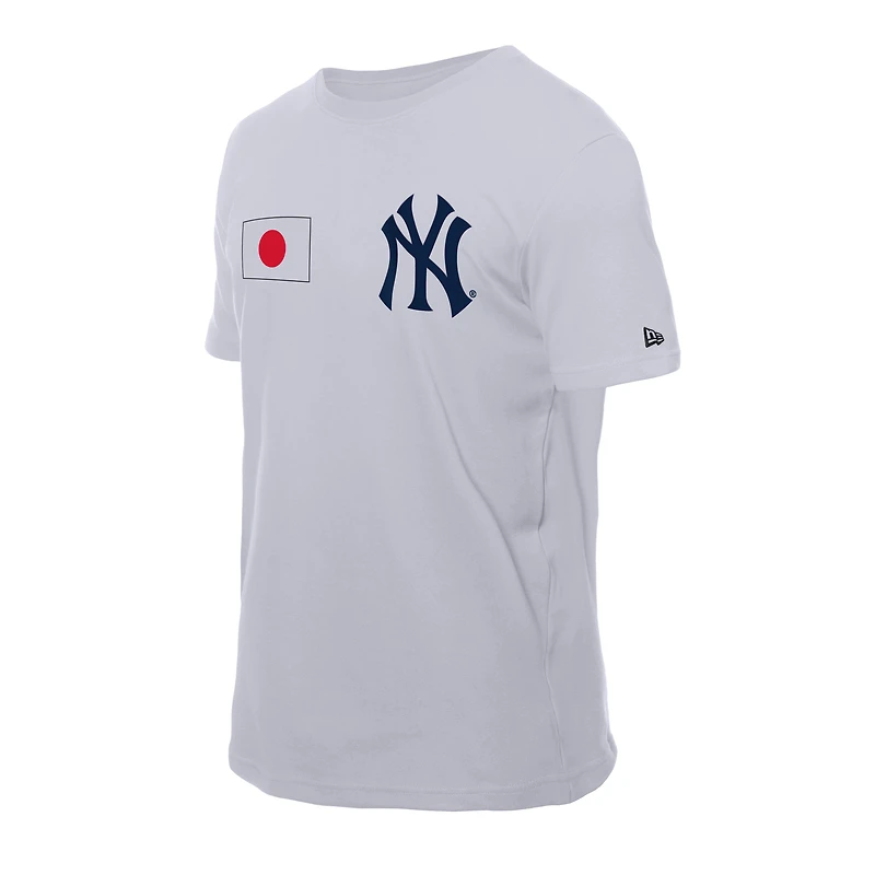 Men's New Era White York Yankees Japanese Flag T-Shirt