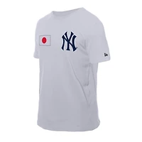 Men's New Era White York Yankees Japanese Flag T-Shirt