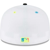 NWE YANKEE WHITE MLB NEON EYES 59FIFTY HATMENHIC