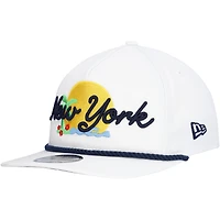 Men's New Era White New York Yankees Paradise Golfer Adjustable Hat