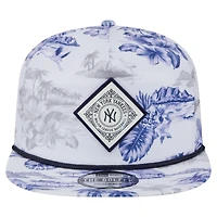 Men's New Era White New York Yankees Printed Island Golfer Snapback Hat