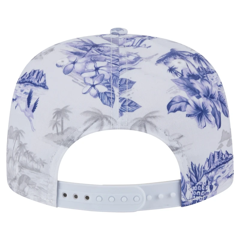 Casquette snapback Island Golfer blanche New Era pour homme, motif New York Yankees