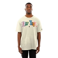 T-shirt oversize blanc New Era pour homme avec inscription Randsom Note des Yankees de York