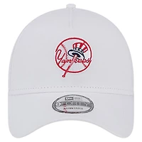 Men's New Era White New York Yankees TC A-Frame 9FORTY Adjustable Hat