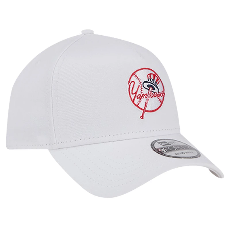 Men's New Era White New York Yankees TC A-Frame 9FORTY Adjustable Hat