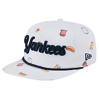 Casquette ajustable New Era blanche New York Yankees Team Cheer Rope 19TWENTY pour homme