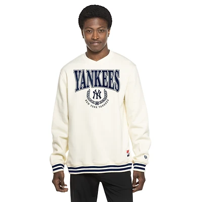 Men's New Era White York Yankees Throwback Sweatshirt