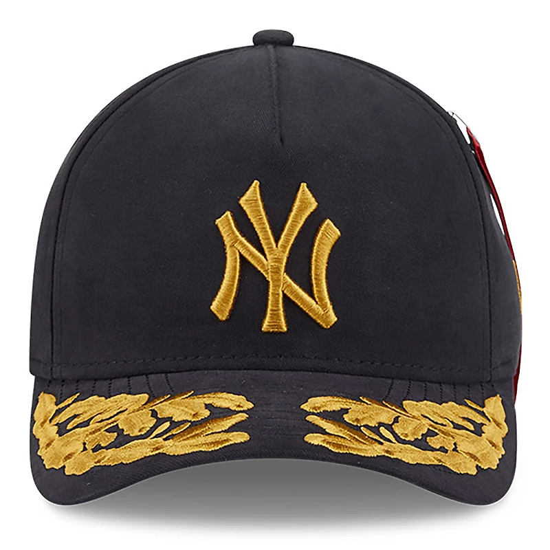 Men's New Era x Alpha Industries  Black New York Yankees A-Frame 9FORTY Adjustable Hat
