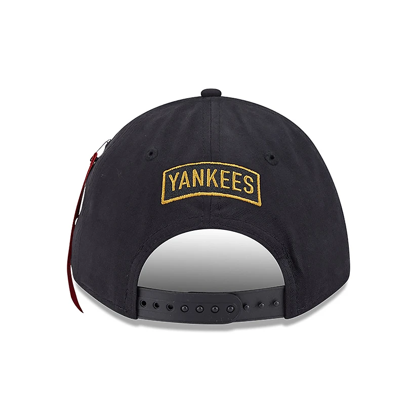 Men's New Era x Alpha Industries  Black New York Yankees A-Frame 9FORTY Adjustable Hat