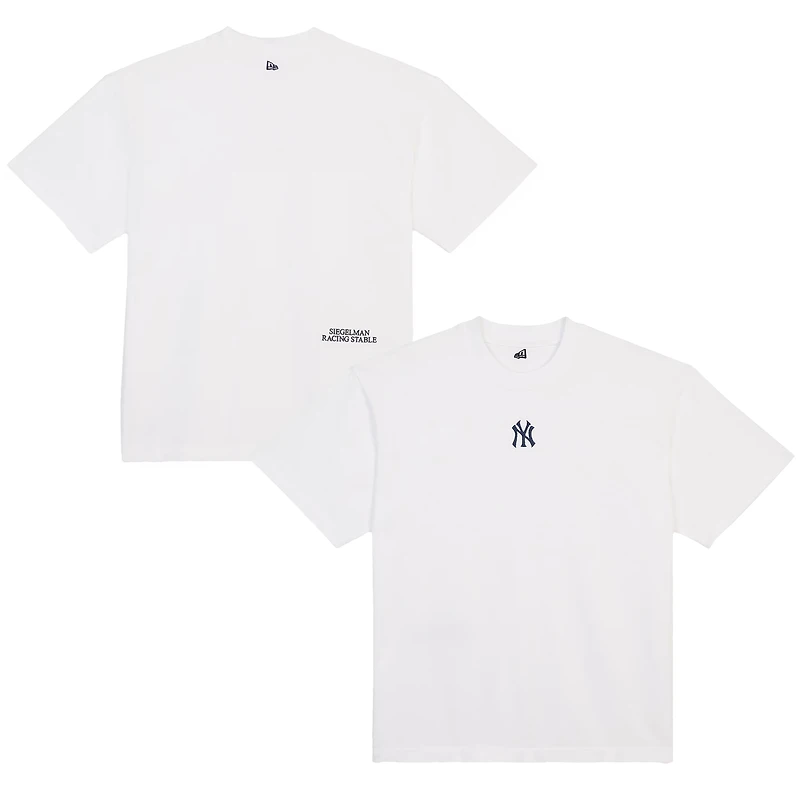 Men's New Era x Siegelman Stable White York Yankees  Team Logo T-Shirt