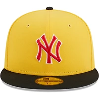 Men's New Era Yellow/Black York Yankees Grilled 59FIFTY Fitted Hat