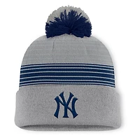 Men's New York Yankees Fanatics Gray Balk Cuffed Knit Hat with Pom