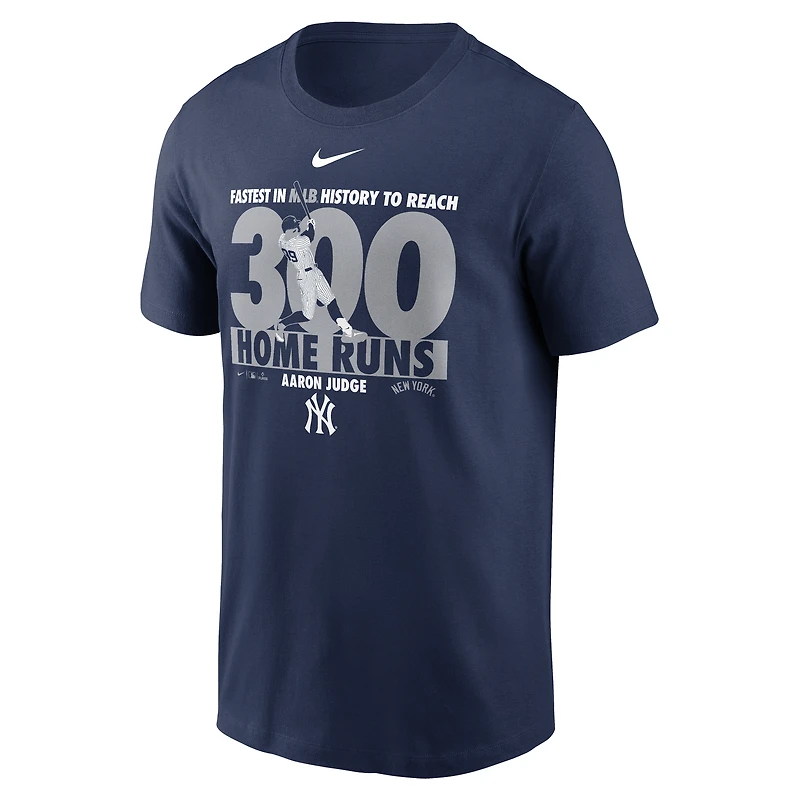 T-shirt Nike Aaron Judge pour homme bleu marine New York Yankees 300 Home Runs Milestone