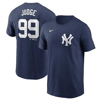 T-shirt avec nom et numéro Nike Aaron Judge pour hommes, bleu marine, New York Yankees Fuse