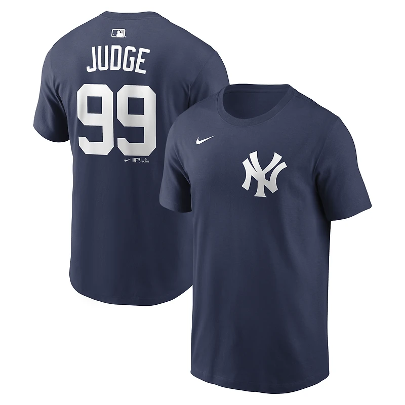 T-shirt Nike Aaron Judge bleu marine domicile des Yankees de New York pour homme, avec nom et numéro