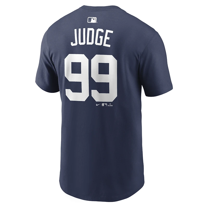 T-shirt Nike Aaron Judge bleu marine des Yankees de New York pour homme, avec nom et numéro