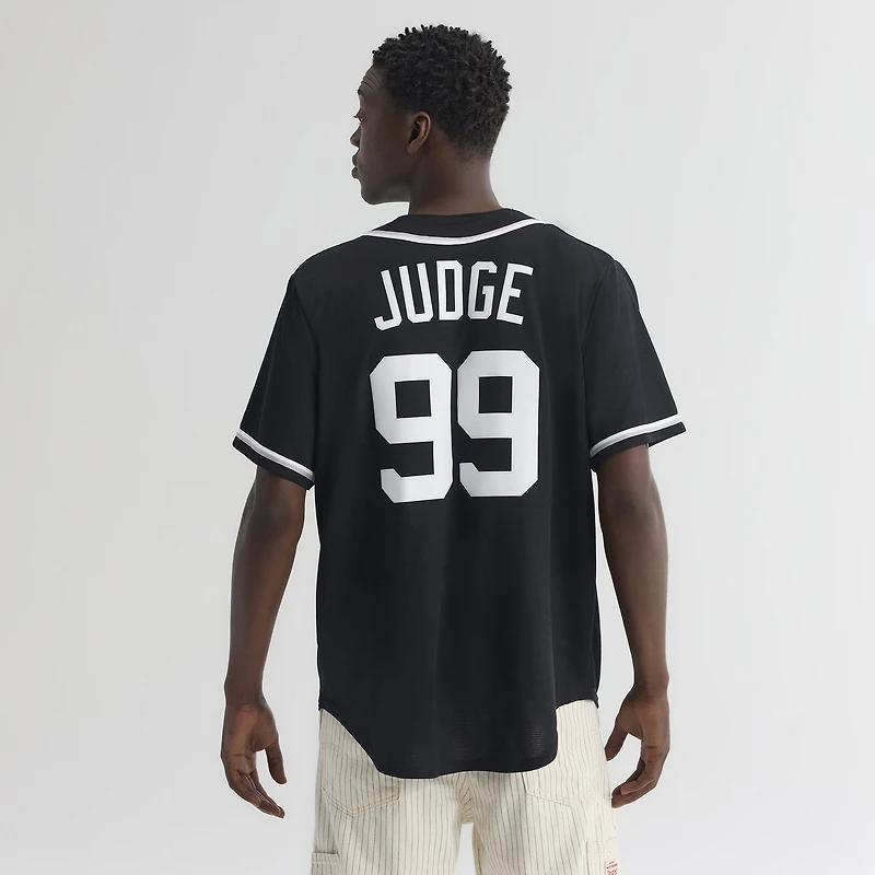 Men's Nike Aaron Judge New York Yankees Fashion Replica Black Out Jersey