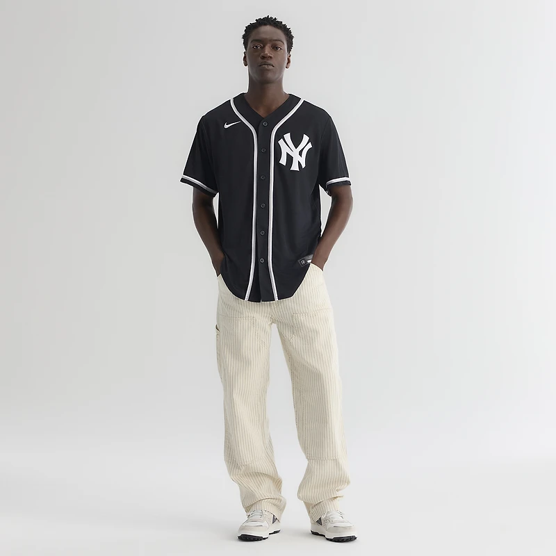 Men's Nike Aaron Judge New York Yankees Fashion Replica Black Out Jersey