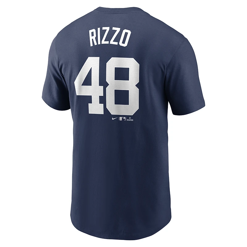 Men's Nike Anthony Rizzo Navy New York Yankees Fuse Name & Number T-Shirt