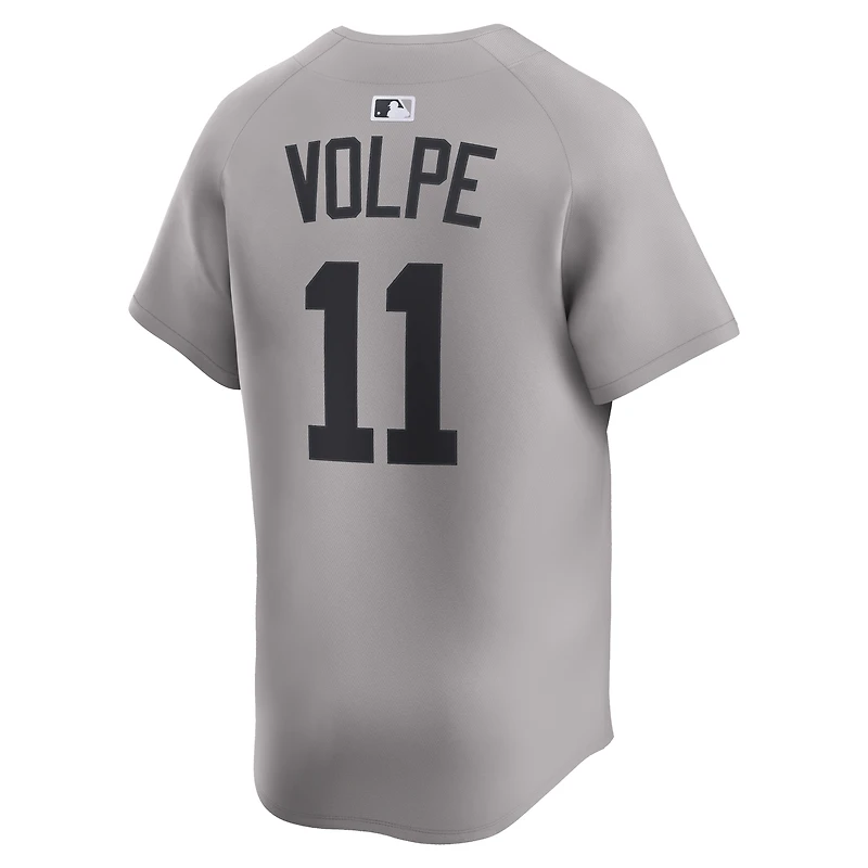 Maillot de joueur Nike Anthony Volpe gris New York Yankees Road Limited pour homme