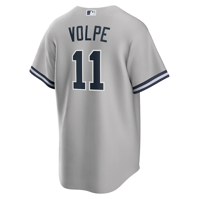 Maillot Nike Anthony Volpe gris pour homme, réplique à domicile des Yankees de New York