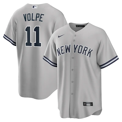 Maillot Nike Anthony Volpe gris pour homme, réplique à domicile des Yankees de New York