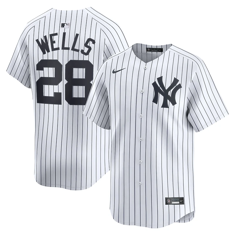 Maillot de joueur à domicile Nike Austin Wells blanc New York Yankees pour homme