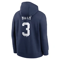 Men's Nike Babe Ruth Navy New York Yankees Retired Player Name & Number Club Pullover Hoodie