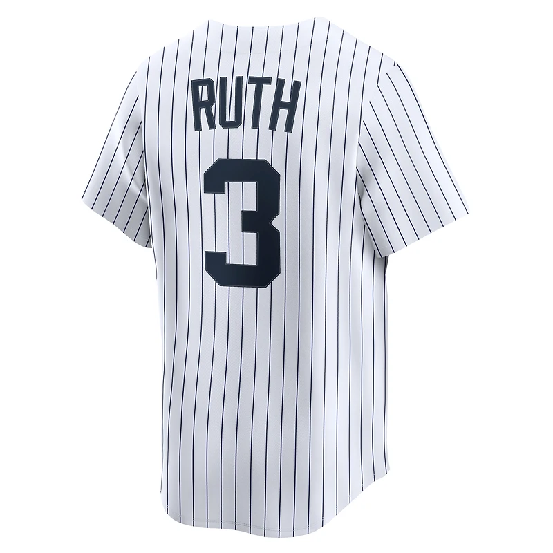 Men's Nike Babe Ruth White New York Yankees Throwback Cooperstown Collection Limited Jersey