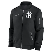 Men's Nike Navy/Gray New York Yankees Authentic Collection Dugout Relaxed Full-Zip Bomber Jacket